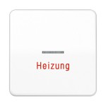 JUNG CD590HWW Wippe 1fach, Aufschrift Heizung, mit Lichtleiter, Duroplast, Serie CD, alpinweiß 