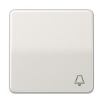 JUNG CD590KLG Wippe 1fach, Symbol Klingel, Duroplast, Serie CD, lichtgrau 