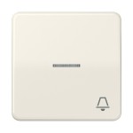 JUNG CD590KO5K Wippe 1fach, Symbol Klingel, mit Lichtleiter, Duroplast, Serie CD, weiß 