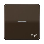 JUNG CD590KO5LBR Wippe 1fach, Symbol Licht, mit Lichtleiter, Duroplast, Serie CD, braun 