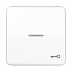 JUNG CD590KO5TWW Wippe 1fach, Symbol Tür, mit Lichtleiter, Duroplast, Serie CD, alpinweiß 