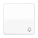 JUNG CD590KWW Wippe 1fach, Symbol Klingel, Duroplast, Serie CD, alpinweiß 