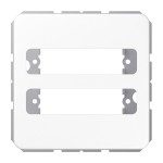 JUNG CD594-2WW Abdeckung für 2 D-Subminiatur-Steckverbinder 2fach, Thermoplast, Serie CD, alpinweiß 