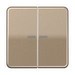 JUNG CD595KO5GB Wippe 2fach, mit Lichtleiter, Aluminium eloxiert, Serie CD, gold-bronze 