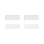 JUNG CD95NA Transparente Abdeckung mit Einlage alpinweiß für Schriftfeld 9 x 27 mm, Thermoplast, Serie CD 