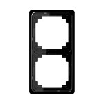 JUNG CDP582SW Rahmen 2fach, CD PLUS, Duroplast, schwarz, senkrechte und waagerechte Montage 