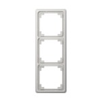 JUNG CDP583LG Rahmen 3fach, CD PLUS, Duroplast, lichtgrau, senkrechte und waagerechte Montage 