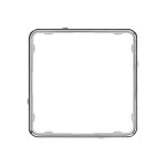 JUNG CDP81GCR Applikations-Rahmen, CD PLUS, Thermoplast, glanzchrom (galvanisiert) 