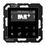 JUNG DABASW Smart Radio DAB+, Serie AS/A, schwarz 