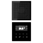JUNG DABLS1SW Smart Radio DAB+, Set Mono 1fach, Serie LS, schwarz 