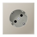 JUNG ES2520-45 SCHUKO®-Steckdose 45°, 16 A 250 V ~, Serie LS, Edelstahl 