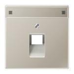 JUNG ES2969-1NAUA Abdeckung für IAE/UAE-Anschlussdosen, 1 x 8-polig, mit Schriftfeld, Serie LS, Edelstahl 