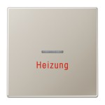 JUNG ES2990H Wippe 1fach, Aufschrift Heizung, mit Lichtleiter, Serie LS, Edelstahl 