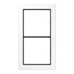 JUNG FD982WW Rahmen 2fach, FLAT DESIGN, Thermoplast, alpinweiß, senkrechte und waagerechte Montage 