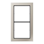 JUNG FDES2982 Rahmen 2fach, FLAT DESIGN, Edelstahl, senkrechte und waagerechte Montage 
