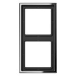 JUNG GCR2982 Rahmen 2fach, LS 990, glanzchrom, senkrechte und waagerechte Montage 