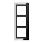 JUNG GCRD2983 Rahmen 3fach, LS-DESIGN, glanzchrom, senkrechte und waagerechte Montage 