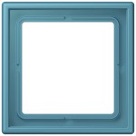 JUNG LC981212 Rahmen 1fach, LS 990, Duroplast lackiert, céruléen vif (32031), senkrechte und waagerechte Montage 