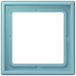 JUNG LC981213 Rahmen 1fach, LS 990, Duroplast lackiert, céruléen moyen (32032), senkrechte und waagerechte Montage 