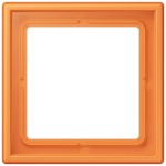 JUNG LC981225 Rahmen 1fach, LS 990, Duroplast lackiert, orange clair (32081), senkrechte und waagerechte Montage 