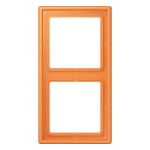 JUNG LC982225 Rahmen 2fach, LS 990, Duroplast lackiert, orange clair (32081), senkrechte und waagerechte Montage 