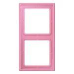 JUNG LC982246 Rahmen 2fach, LS 990, Duroplast lackiert, rose vif (4320C), senkrechte und waagerechte Montage 