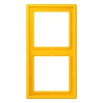 JUNG LC982263 Rahmen 2fach, LS 990, Duroplast lackiert, le jaune vif (4320W), senkrechte und waagerechte Montage 