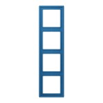 JUNG LC984211 Rahmen 4fach, LS 990, Duroplast lackiert, bleu céruléen 31 (32030), senkrechte und waagerechte Montage 