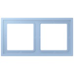 JUNG LCZ982BF207 Rahmen 2fach, LS ZERO, Thermoplast lackiert, outremer moyen (32021), senkrechte und waagerechte Montage 