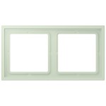 JUNG LCZ982BF218 Rahmen 2fach, LS ZERO, Thermoplast lackiert, vert anglais pâle (32042), senkrechte und waagerechte Montage 