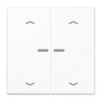 JUNG LS102KO5PWW Wippe für KNX Taster, F10, mit Pfeilsymbolen, mit Lichtleiter, Duroplast, Serie LS, alpinweiß 
