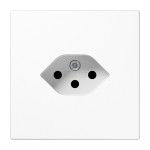 JUNG LS1520-13SEVWW Einfach-Steckdose, Schweizer Norm, Typ 13, Duroplast, Serie LS, alpinweiß 