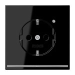 JUNG LS1520-OSWLNW SCHUKO®-Steckdose, 16 A 250 V ~, mit LED-Orientierungslicht, SAFETY+, Thermoplast, Serie LS, schwarz 