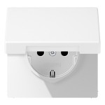 JUNG LS1520BFKIKLWWM SCHUKO®-Steckdose, 16 A 250 V ~, SAFETY+, Klappdeckel, Thermoplast lackiert, Serie LS, schneeweiß matt 