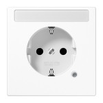 JUNG LS1520NAKOWW SCHUKO®-Steckdose, 16 A 250 V ~, mit Funktionsanzeige, mit Schriftfeld, SAFETY+, Duroplast, Serie LS, alpinweiß 