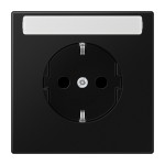 JUNG LS1520NASWM SCHUKO®-Steckdose, 16 A 250 V ~, mit Schriftfeld, Duroplast lackiert, Serie LS, graphitschwarz matt 