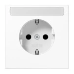JUNG LS1520NAWW SCHUKO®-Steckdose, 16 A 250 V ~, mit Schriftfeld, Duroplast, Serie LS, alpinweiß 