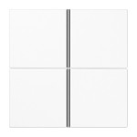 JUNG LS404TSAWW Tastensatz, F40, Thermoplast, Serie LS, alpinweiß 