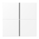 JUNG LS404TSAWWM Tastensatz, F40, Thermoplast lackiert, Serie LS, schneeweiß matt 