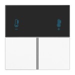 JUNG LS4093TSAWW Tastensatz, F40 Raumcontroller, Thermoplast, Serie LS, alpinweiß 