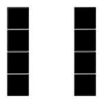 JUNG LS504TSASW Tastensatz, F50, Thermoplast, Serie LS, schwarz 