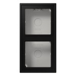 JUNG LS582ASWM Aufputz-Kappe 2fach, LS CUBE, Duroplast lackiert, graphitschwarz matt, senkrechte und waagerechte Montage 
