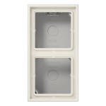 JUNG LS582AW Aufputz-Kappe 2fach, LS CUBE, Duroplast, weiß, senkrechte und waagerechte Montage 