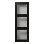 JUNG LS583ASWM Aufputz-Kappe 3fach, LS CUBE, Duroplast lackiert, graphitschwarz matt, senkrechte und waagerechte Montage 