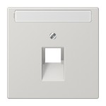 JUNG LS969-1NAUALG Abdeckung für IAE/UAE-Anschlussdosen, 1 x 8-polig, mit Schriftfeld, Thermoplast, Serie LS, lichtgrau 