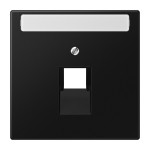 JUNG LS969-1NAUASWM Abdeckung für IAE/UAE-Anschlussdosen, 1 x 8-polig, mit Schriftfeld, Thermoplast lackiert, Serie LS, graphitschwarz matt 