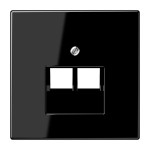 JUNG LS969-2UASW Abdeckung für IAE/UAE-Anschlussdosen, 2 x 8-polig, Thermoplast, Serie LS, schwarz 