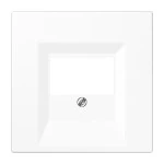 JUNG LS969TWW Abdeckung für TAE-Anschlussdosen, 1fach, Thermoplast, Serie LS, alpinweiß 