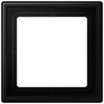 JUNG LS981SWM Rahmen 1fach, LS 990, IP 44, Duroplast lackiert, graphitschwarz matt, senkrechte und waagerechte Montage 