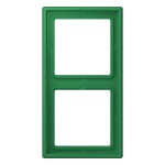 JUNG LS982GN Rahmen 2fach, LS 990, IP 44, Duroplast, grün (für SV), senkrechte und waagerechte Montage 